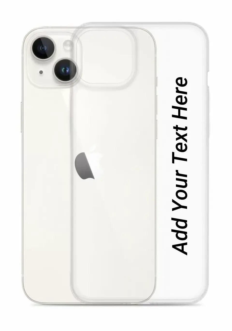 Print Text Only on Your iPhone Clear Case